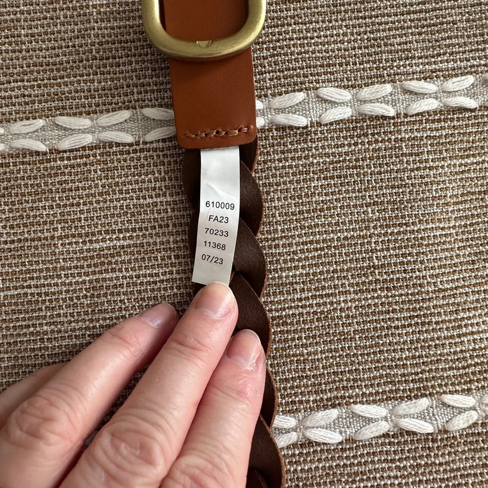 LOFT Brown Braided Belt - Picture 3 of 7